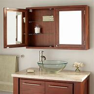 Image result for Mahogany Bathroom Wall Cabinets