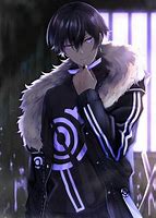 Image result for Black Hair Anime Boy Winter