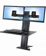 Image result for Dual Monitor Standing Desk Placement Dell