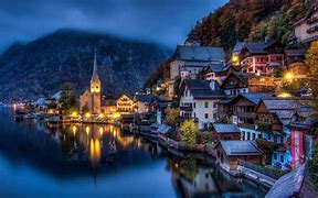 Image result for Blurry Small Town at Night