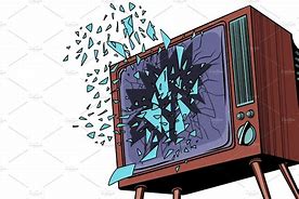 Image result for Broken TV Stock Image Cartoon