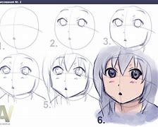 Image result for Anime Face Drawing Steps