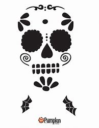 Image result for Skeleton Face Pumpkin Stencil