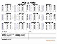 Image result for Printable 2018 Calendars