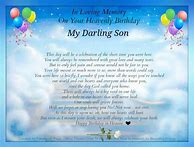 Image result for Birthday Memorial for Son