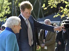 Image result for Prince Harry and Queen Elizabeth