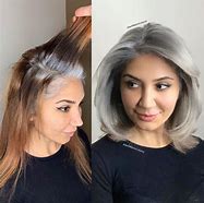 Image result for Growing Out Gray with Blonde Hair