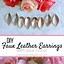 Image result for Faux Leather Earrings