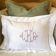 Image result for Monogrammed Pillows