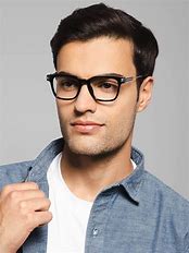 Image result for Present Rectangle Black Full Rim Eyeglasses