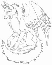 Image result for Anime Wolf with Wings Coloring Pages
