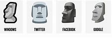 Image result for Moai Emoji All Versions