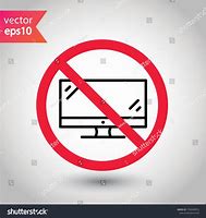 Image result for TV Prohibited Sign
