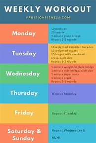 Image result for Workout Routine List