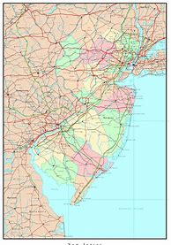 Image result for New Jersey Political Map