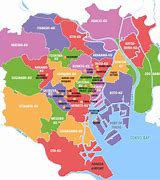 Image result for Map of Tokyo Districts
