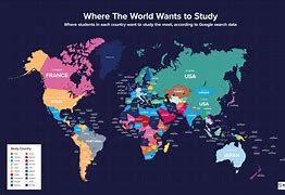 Image result for World Map International Students by Country