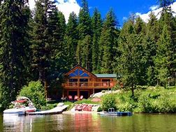 Image result for Beautiful Log Cabin Lake Homes