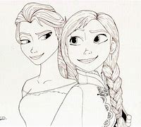 Image result for Frozen Anna and Elsa Drawings