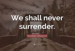 Image result for Winston Churchill We Shall Never Surrender