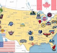 Image result for Us Map with NBA Territory