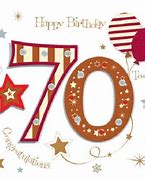 Image result for 70 Birthday Greetings