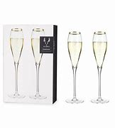 Image result for Mirror Rim Champagne Glasses Crystal