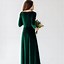 Image result for Green Velvet Long Sleeve Dress