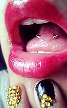 Image result for Horizontal Tongue Piercing