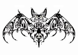 Image result for Creepy Bat Tattoo