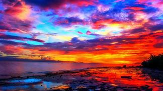 Image result for Colorful Blue Orange Night Sky with Stars