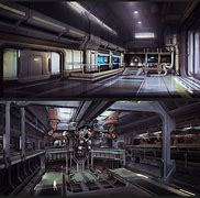Image result for Warehouse Interior Concept Art