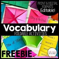Image result for Vocab Foldable Template