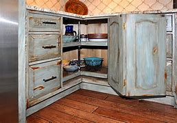 Image result for Wall Corner Cabinet with Lazy Susan
