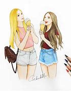 Image result for Cute Best Friend Drawings