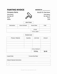 Image result for House Painting Invoice Template