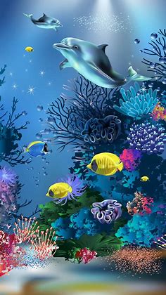 ★BE★ Under the sea_Wallpaper - Apps on Galaxy Store | Rainbow wallpaper, Ocean art painting, Wallpaper nature flowers