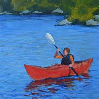 Image result for Red Kayak Brown Gray