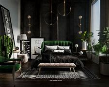 Image result for Grey Black Gold and Green Bedroom