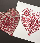 Image result for Lino Block Print Heart