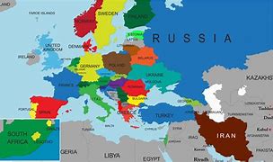 Image result for World Map of Europe with Countries