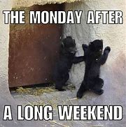 Image result for Back From Long Weekend Meme