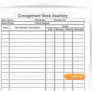 Image result for Free Consignment Inventory Sheet