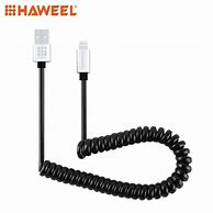 Image result for Coiled USB iPhone Cable