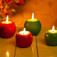 Image result for Christmas Apple Candles