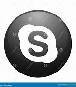 Image result for Skype Icon Black and White