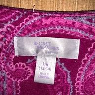 Image result for Secret Treasures Purple Paisley Button Down Pajamas