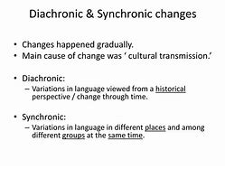 Image result for Synchronic Change