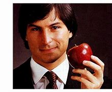 Image result for Steve Jobs Holding an Apple