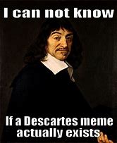 Image result for Descartes Meme
